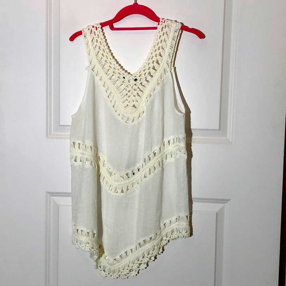 Vivid Importers Crocheted Tank Top Large